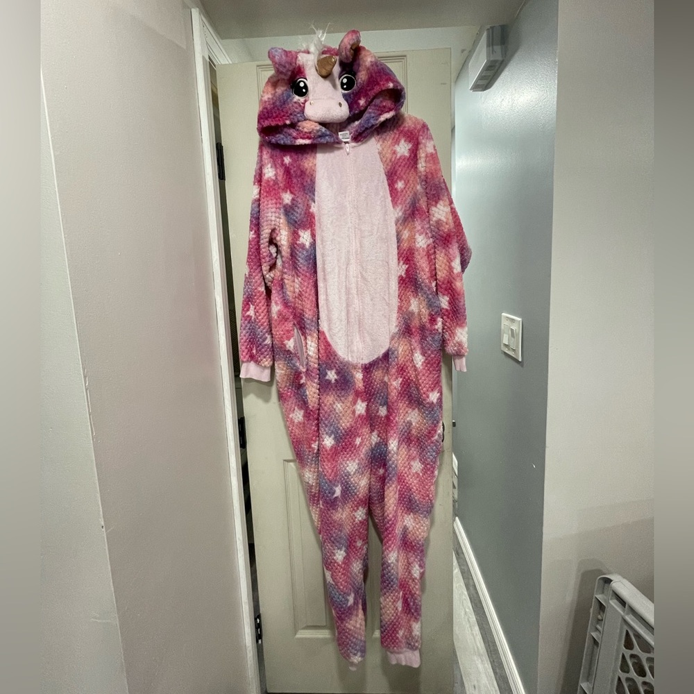 Pink and purple unicorn onesie size 2x women